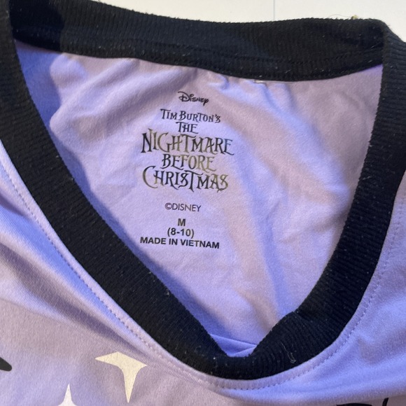 Disney Tim Burton The Nightmare Before Christmas Jack &Sally Nightgown M 8-10 - Picture 3 of 5